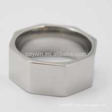 Bulk Sale Shiny Silver Octagon Men Ring Stainless Steel Jewelry